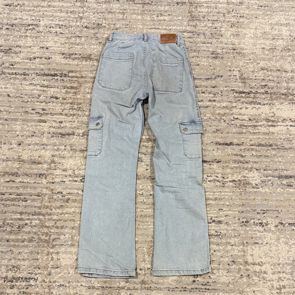 Zara Kids Light Blue Cargo Jeans - Picture 6 of 7